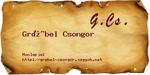 Grébel Csongor névjegykártya