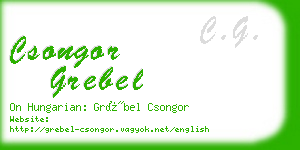 csongor grebel business card